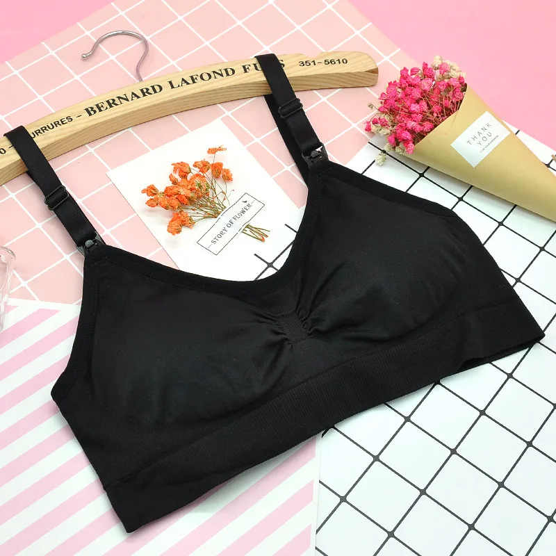 
Hot Selling Seamless Sexy Front Open Padded Breastfeeding Maternity Nursing Bra 