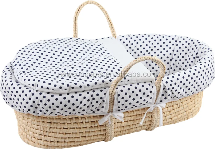 Thanks giving hand made baby bed basket corn husk newbron moses basket