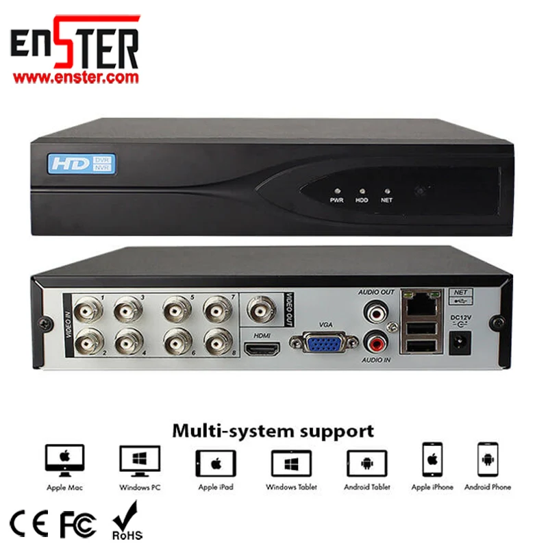 Распознавание лиц 8-канальный DVR H.264 Admin сброса пароля камера DVR Поддержка жесткие диски NST-XVR5108P