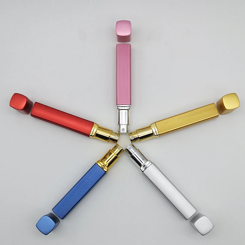 Оптовая продажа пустый дизайн ваш собственный многоразовый Алюминиевый распылитель 12 мл квадратный флакон для духов