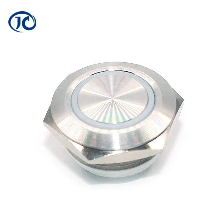 JC22CM-P10Y-ER12V-S Series 220V Sliver Wireless Switch Push Button LED Switch