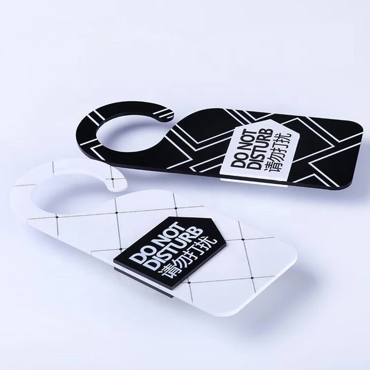 factory  acrylic room signs door hanger/hotel room hanging plate not disturb for wholesale