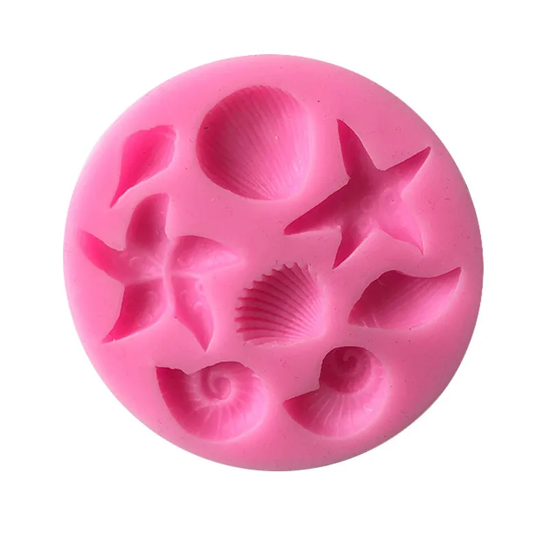 XGY-43 silicone chocolate mold with sea animal shape. silicone sugar lace mold, 3D Fondant Mermaid Tail Silicone Mold