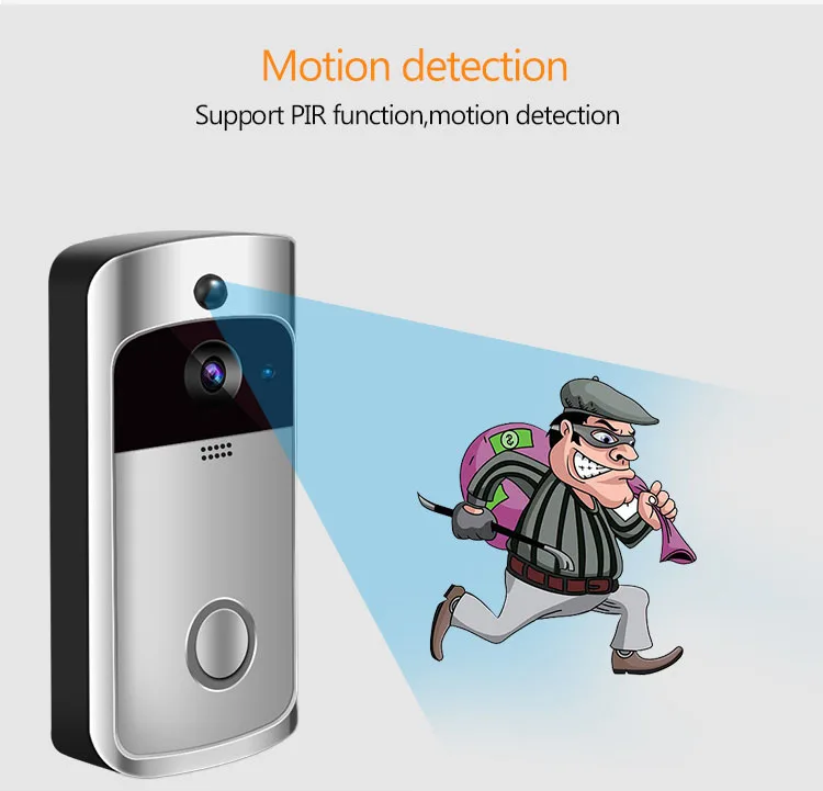 2019  New arrivals Wireless Video Doorbell Smart Security DoorBell Camera Low power consumption HD 720P Video Quality doorbell