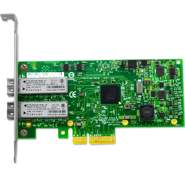 UNICACA I350-LF2 Chipset 10/100/1000M PICe X4 Intel I350AM4 LC Fiber SMF Network Card*2