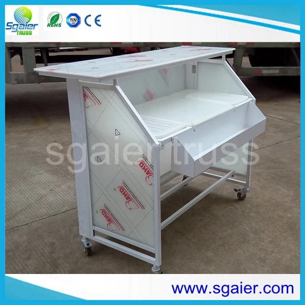 Sgaier LED DJ Bar counter folding drink bar mobile bar table for sale