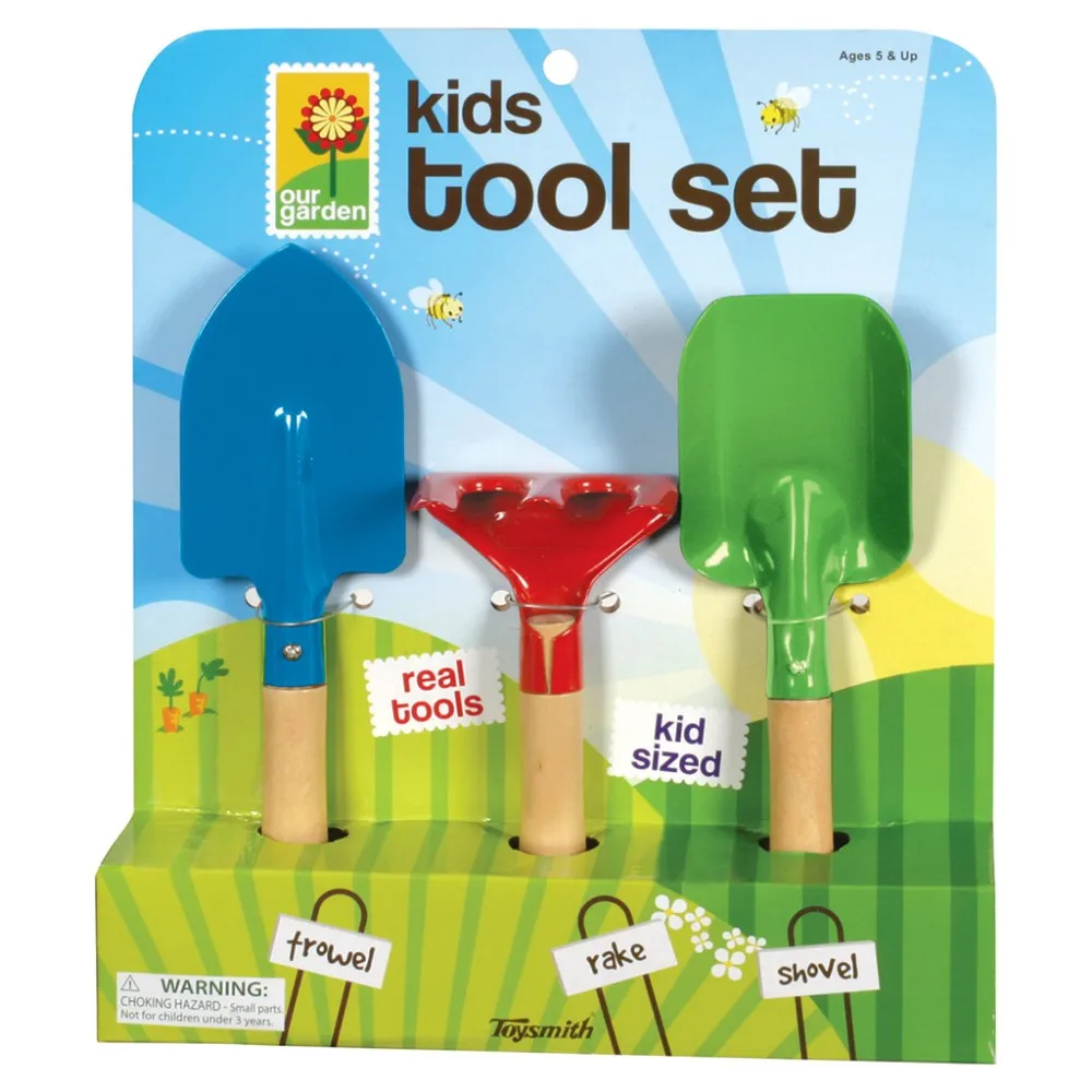 Higarden 2019 Other Toy Metal Beach Shovel Rake Gardening Tools Set For Kids China Supply