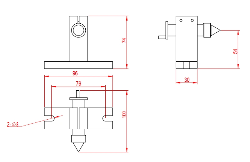 65mm 3 jaw chuck cnc router rotary axis cnc lathe tailstock for cnc lathe