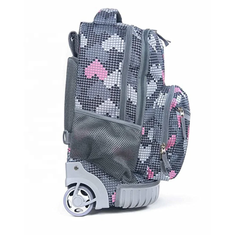 2021 New Fashion Wheeled School Backpack with Lunch Box