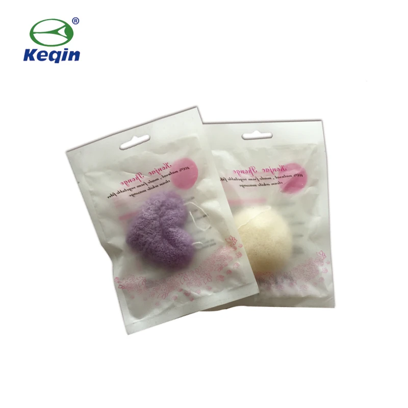 hot sale Natural Green Facial Washing Cleaning Sponge Konjac Konnyaku Exfoliator Cleansing Sponge