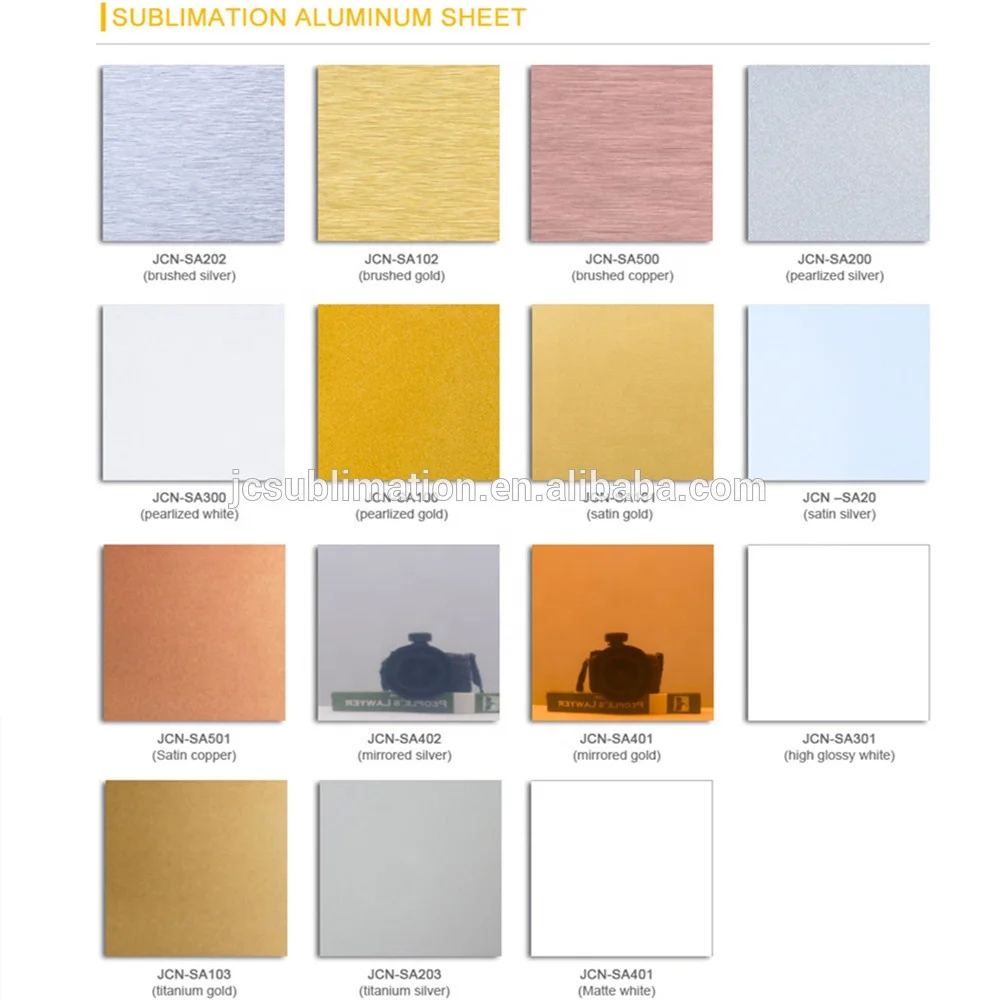 2019 years customized size sublimation metal aluminum sheet with back grey /white coating