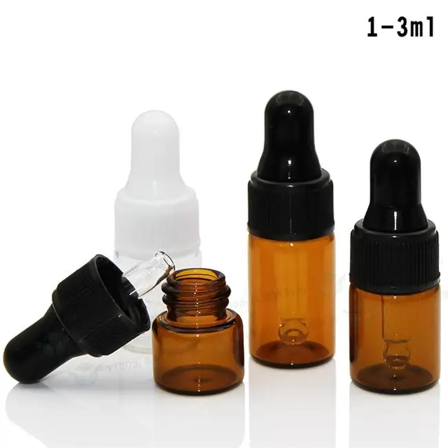 Perfume sample Bottles amber borosilicate glass tube Tester Glass Parfum Vials with dropper or sprayer
