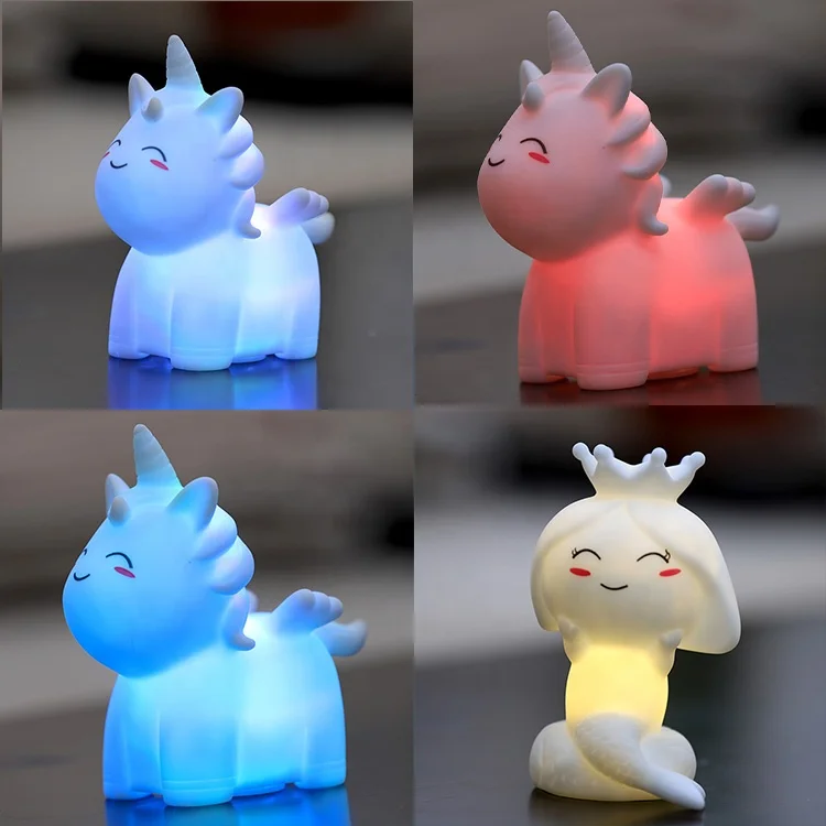 2019 Мини Ночная лампа Единорог ночной Светильник для малышей