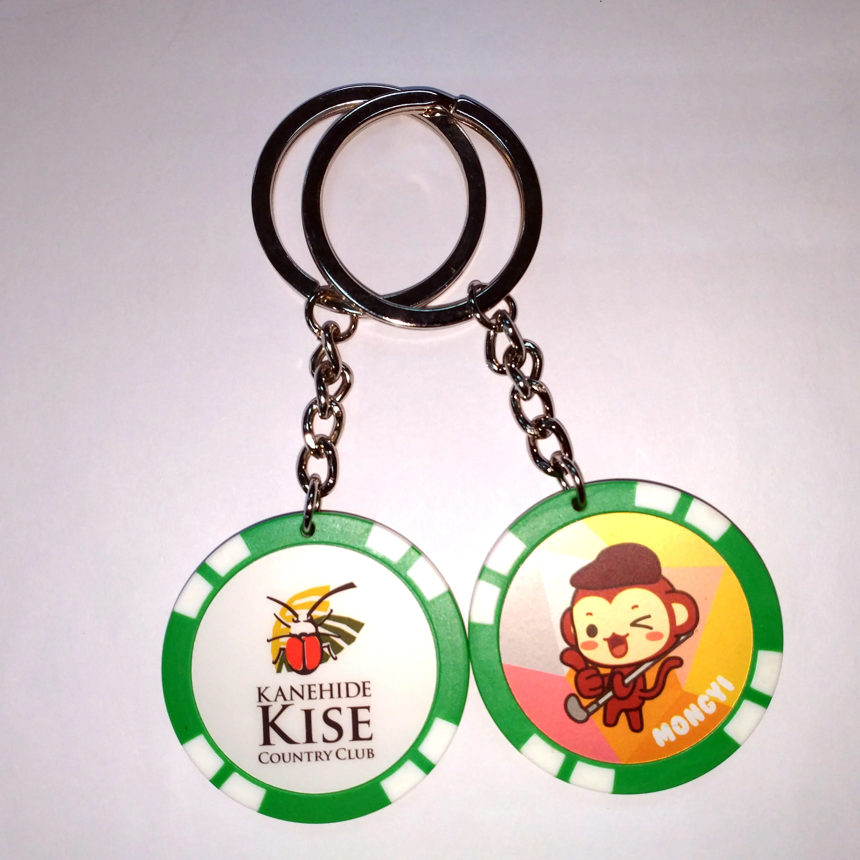 Custom souvenir poker Keychains for promotion or poker tour