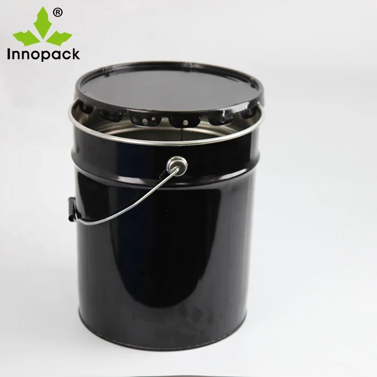 Customized 18 liters metallic bucket chemical pail metal drum for bitumen