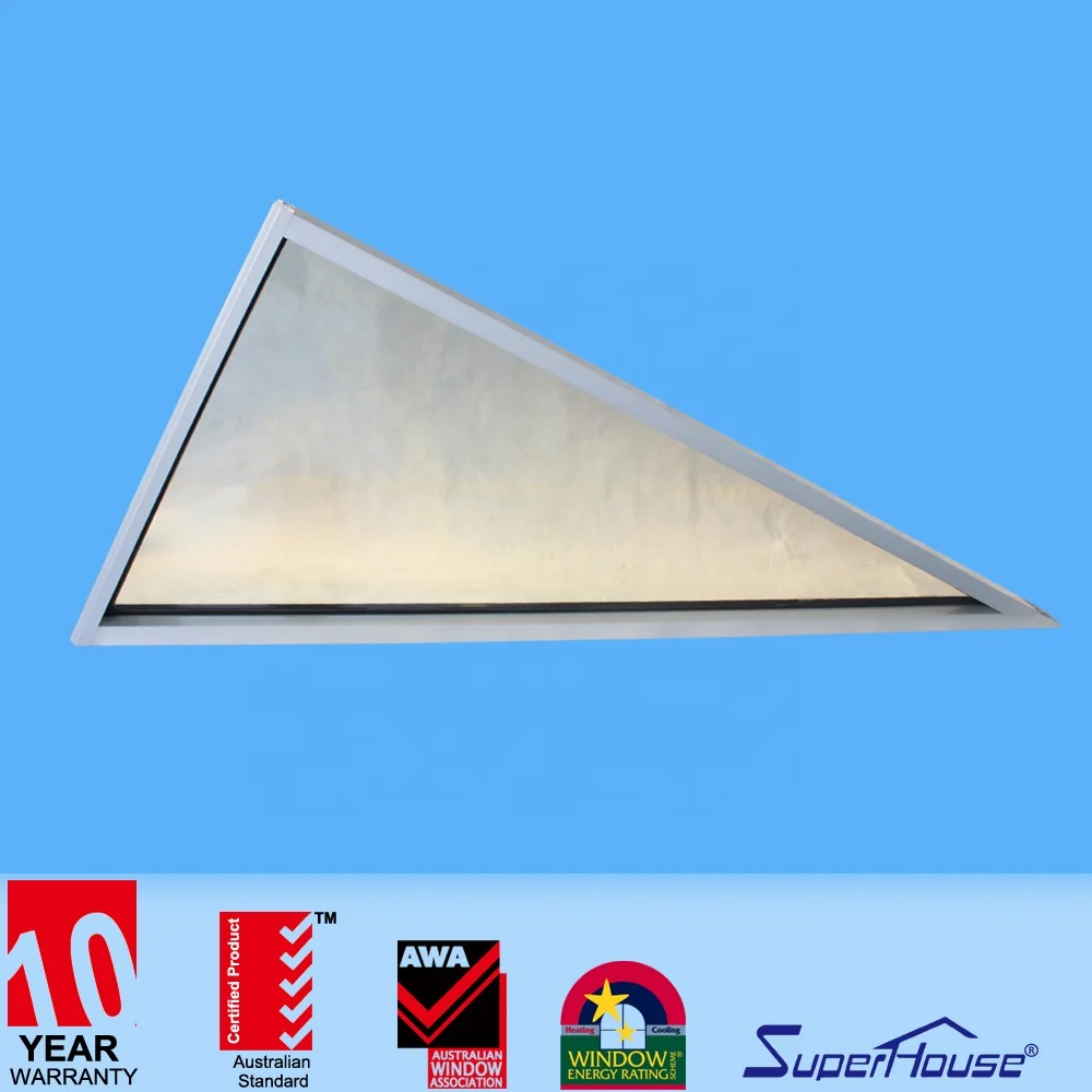 Superhouse large glass windows powder coating windows and doors double tempered fixed window