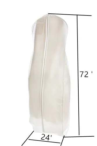 promotional white non woven printed dust cover for long dress