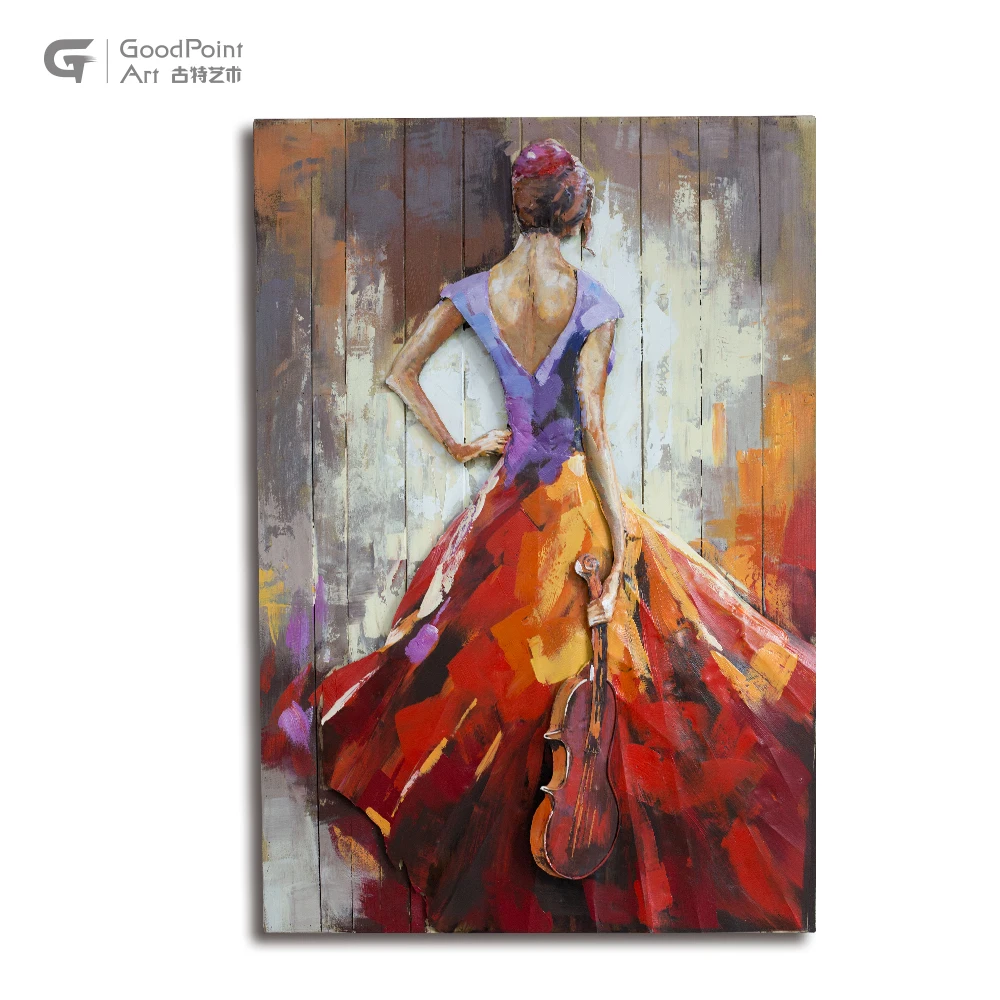 
Most selling items souvenir painting craft street style body shadow metal art for home decor plaque 2019 