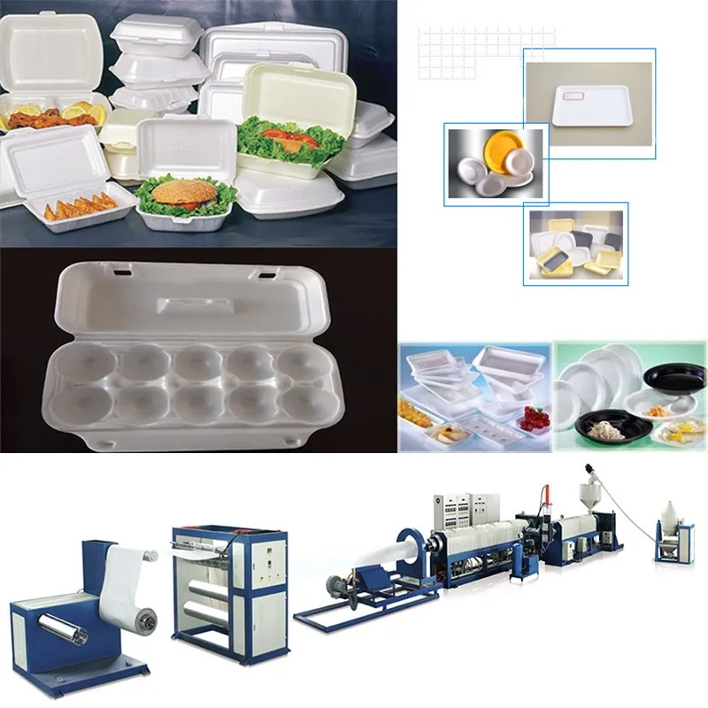 disposable styrofoam food containers machine/ ps foam food box vacuum forming machine