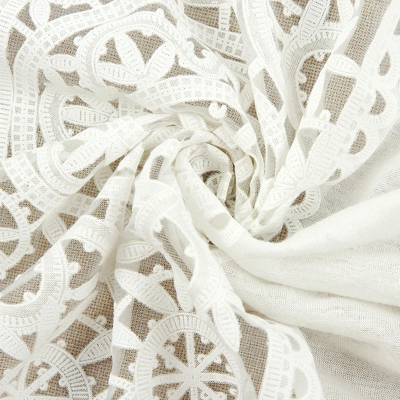 
Chinese factory custom hot white breathable transparent burnt fabric for clothing 