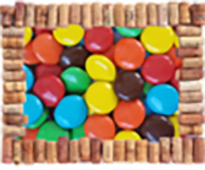 market extension rainbow sweet food around zhe word chocolate bean