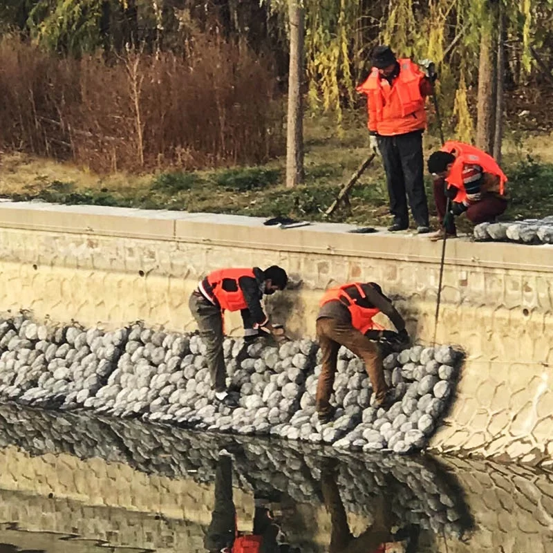 Factory Direct Large Yellow Grey and Black Fake Cobblestone, River Stone Cobbles Landscape Pebbles Garden Edging Border Stone