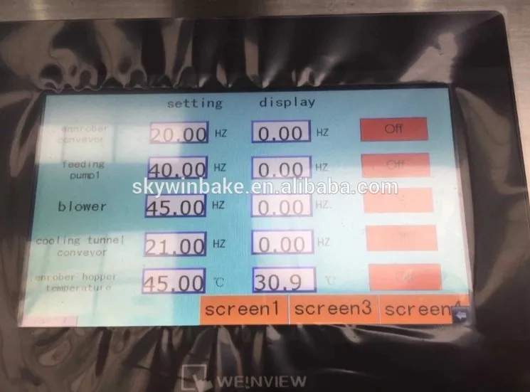 Skywin Industrial Chocolate Coating Machine Enrobing Line for Biscuit Cookies Cake