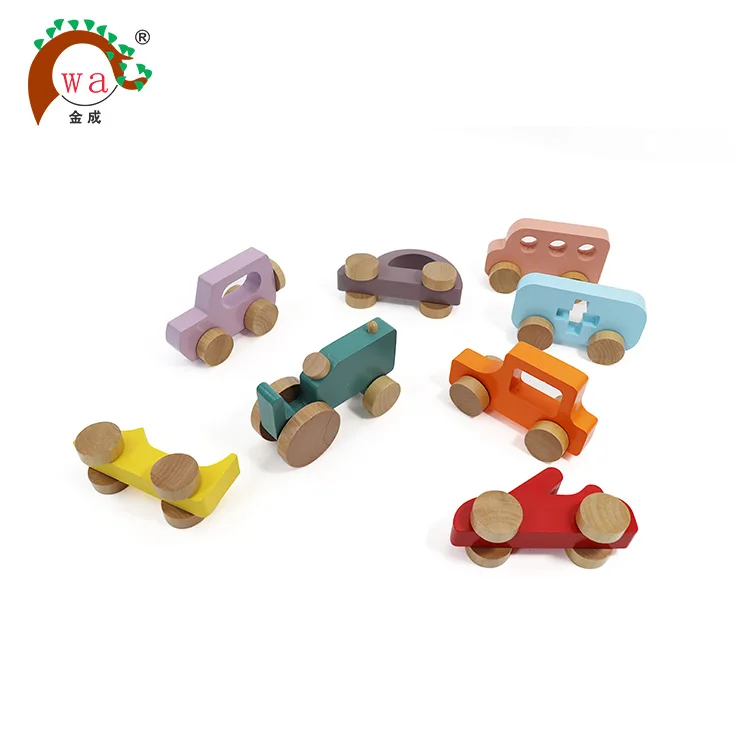 
Multicolor Wooden Small Toy Car For Kids Eight Toy Cars 