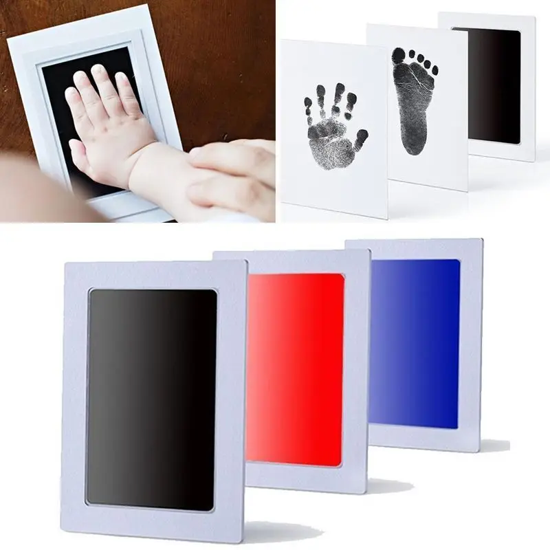 Factory price inkless  baby footprint kit hot  newborn imprints baby footprint photo frames