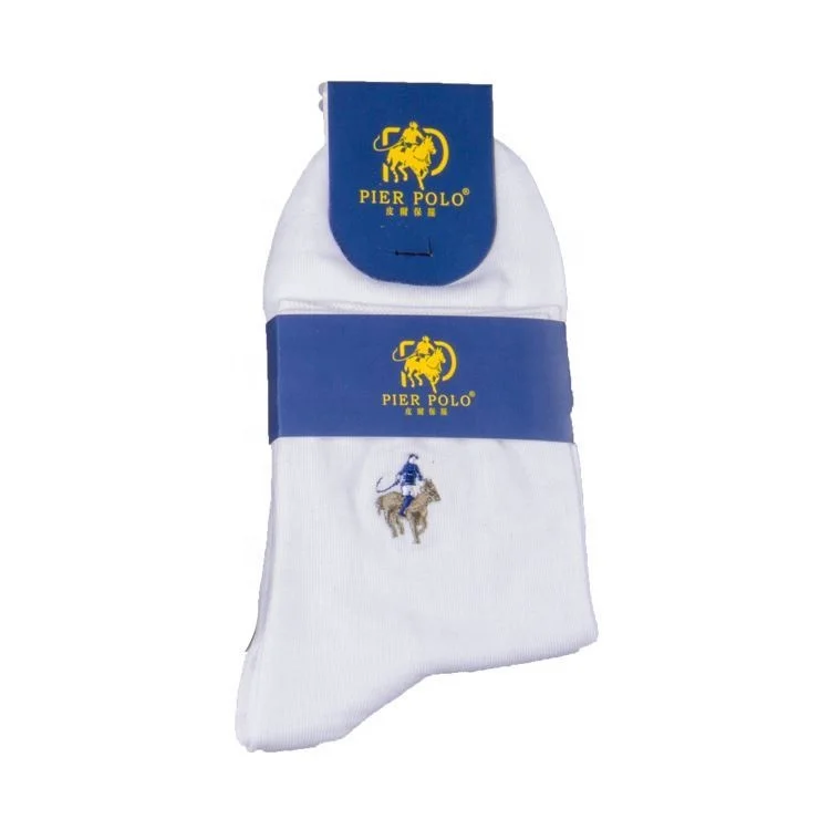 Custom logo 100% bamboo cushion crew boat sport short sock, black polo socks men