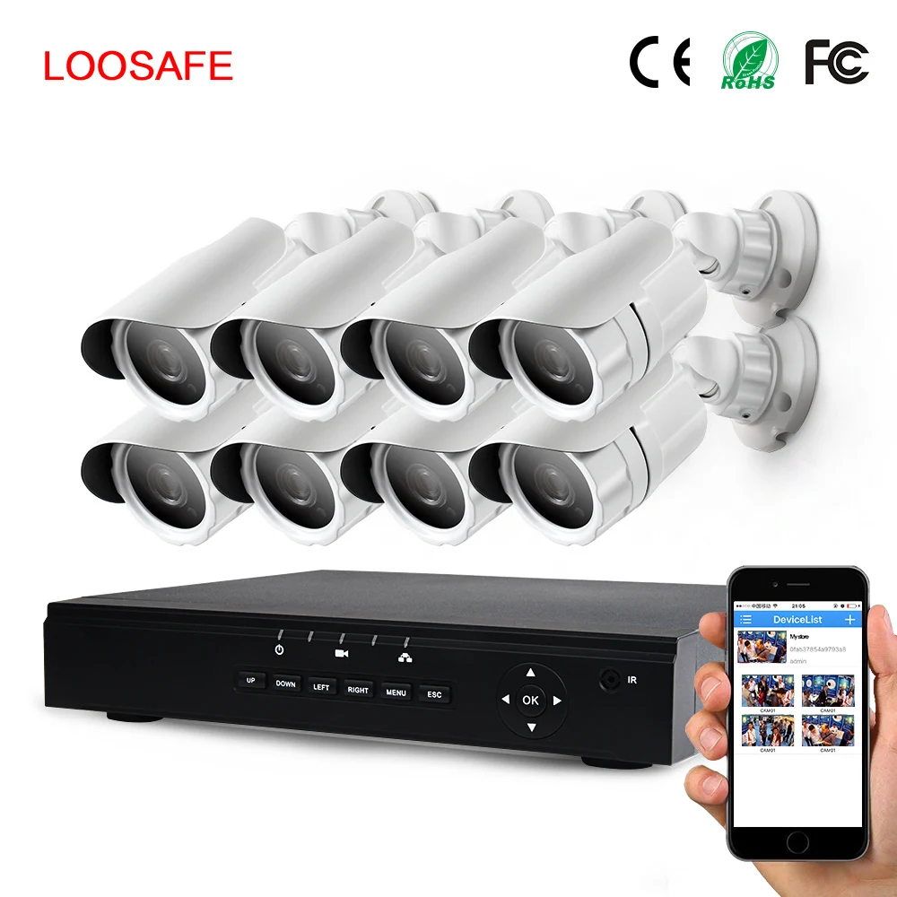 Loosafe HD Mini пульт дистанционного управления камерой NVR POE 8ch Главная охранной сигнализации Сделано в Китае