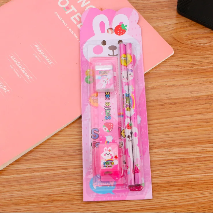 China school stationery items list with price picture cute cartoon kids stationery set back to school kawaii school supplies set