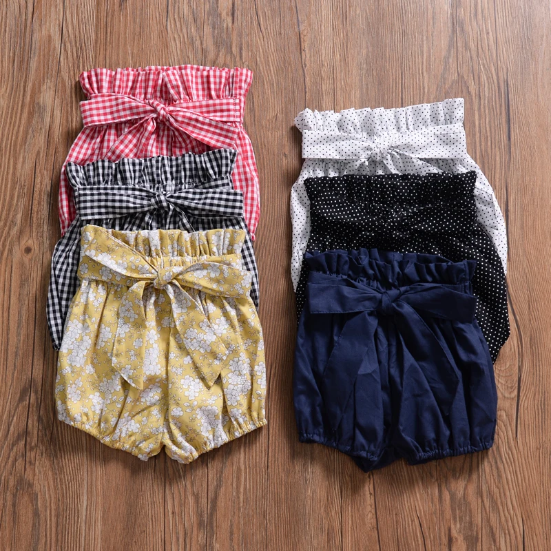 
Summer Cotton Floral Free Panties Type Hot Diaper Vintage newborn baby girls seersucker short bloomer 