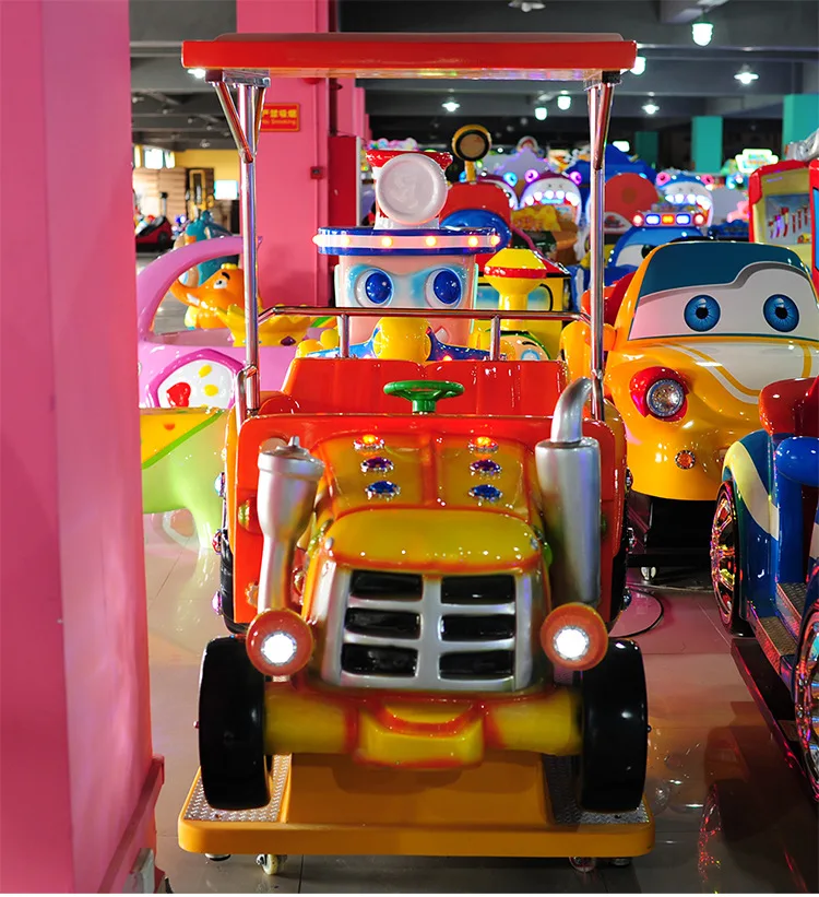Factory Price Coin Operated Arcade Indoor Sport Amusement Tractors Kids Swing Car Game Machines  For Sale