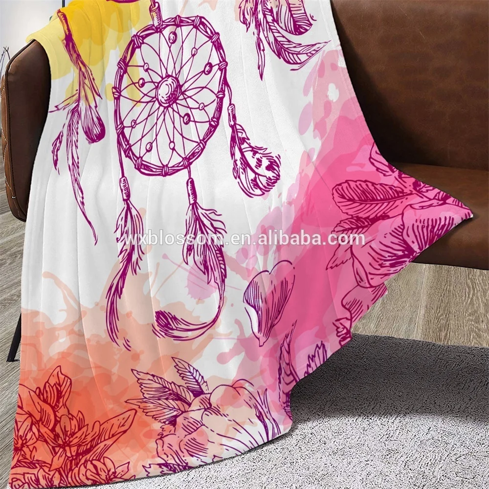 Various styles soft digital print infant luxury picnic coral flannel fleece blanket