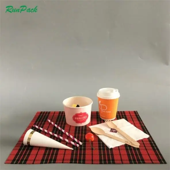 Китай завод продаж одноразовые бумажные упаковки пользовательские печатные дизайн чашки конуса мороженое