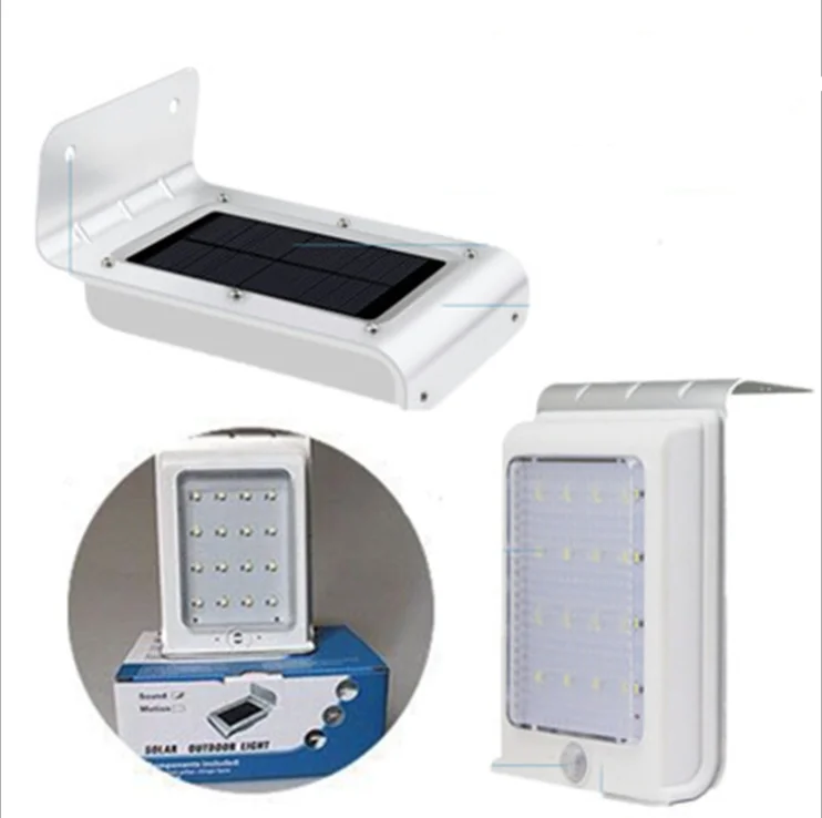 Solar Power Motion Sensor Garden Security Lamp 16 LED Solar Night Light as seen on TV low MOQ