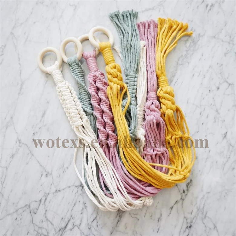 Цветные комнатные вешалки для макраме ручной работы PH179, держатели для горшков, хлопковая вешалка для растений для украшения дома и сада
