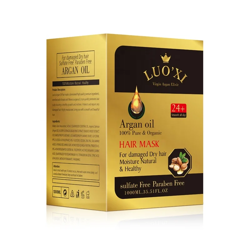 1000ML OEM/ODM 100% pure & organic Argan oil hair mask for damaged dry hair