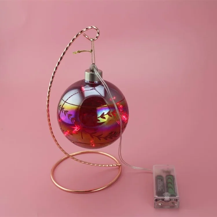 
Wholesale Glass Christmas ornaments outdoor christmas lighted balls led light ball 