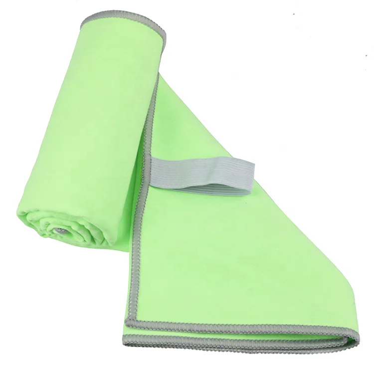 
China wholesale custom size logo high water absorbency quick drying microfiber car cleaning towel with elastic 