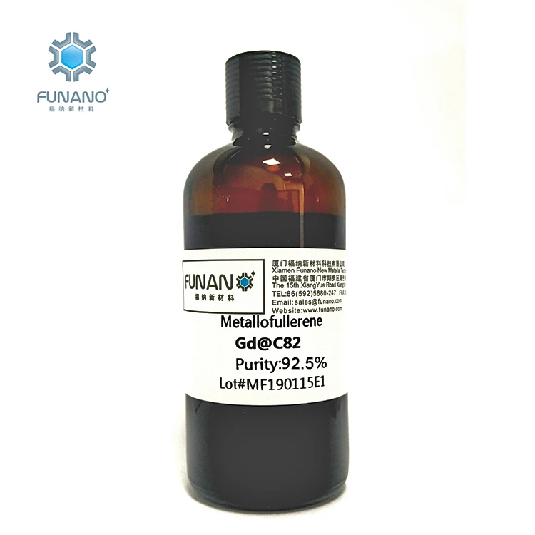 
Производитель Funano высокой чистоты фуллерен gdc82 сырье нано углерод черный порошок металлофуллерен Gd @ C82 с 92.5% 