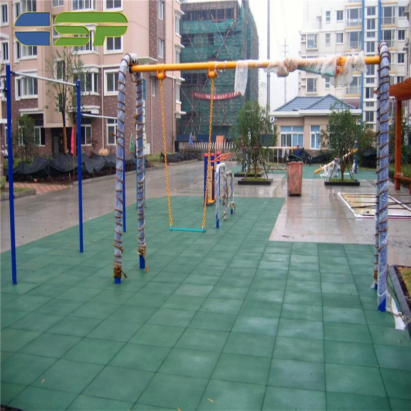 Уличный резиновый настил зеленого цвета 20 мм