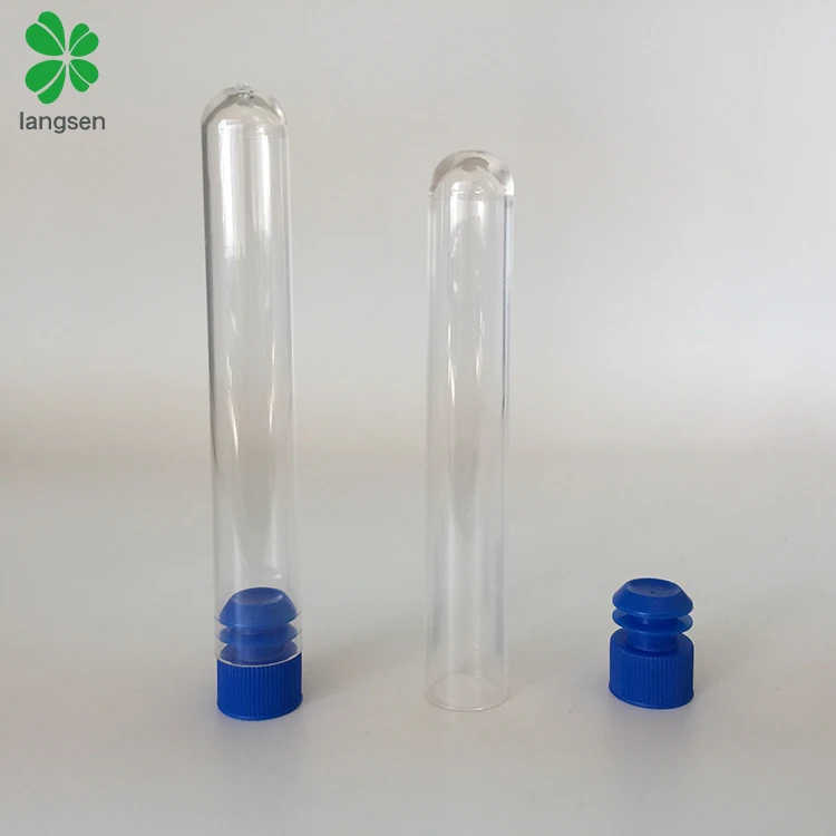 Plastic PS transparent celar 15ml test tubes with plug lids for education pharmaceutical laboratory use, diameter 15mm x 100mm