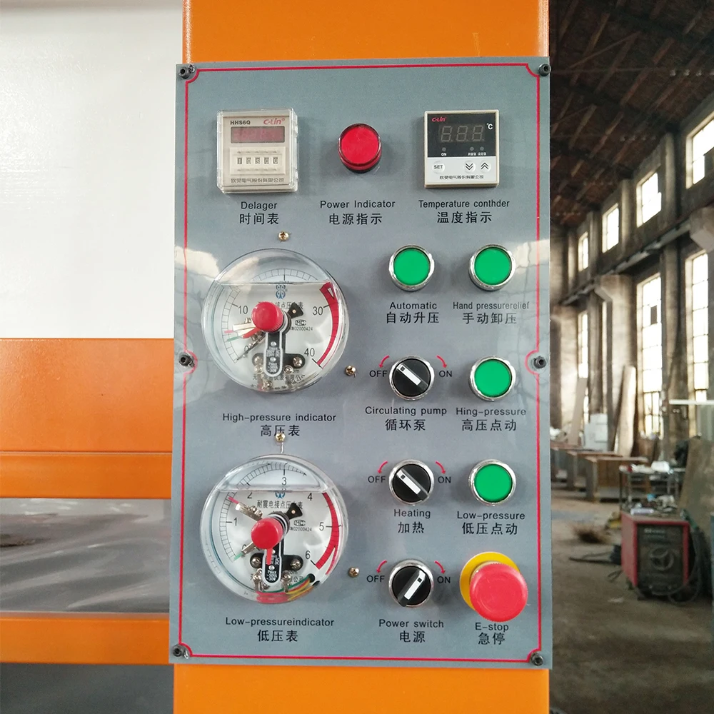 Hydraulic wood block particle board hot press machine price