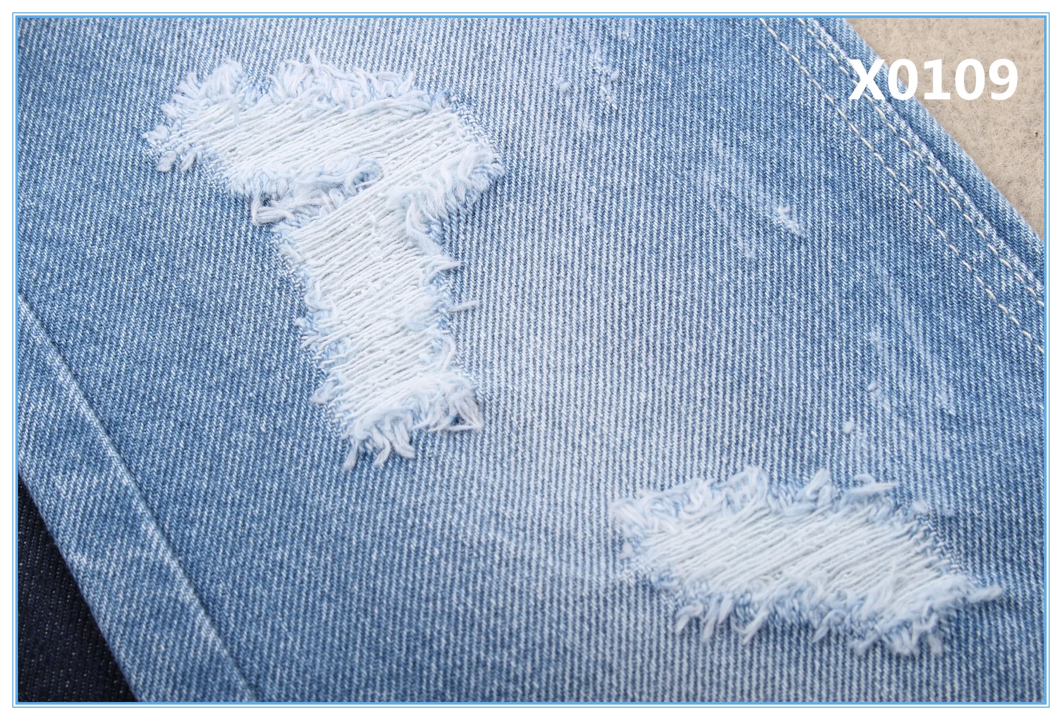 Heavy weight 100% cotton twill denim fabric