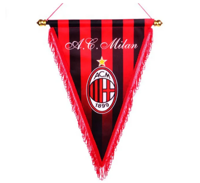 NO MOQ  double side printing custom logo design football team club fan mini sport custom Soccer Pennants