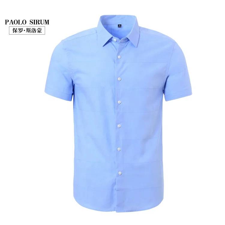 Custom 100% cotton short sleeve chemise homme shirts for men