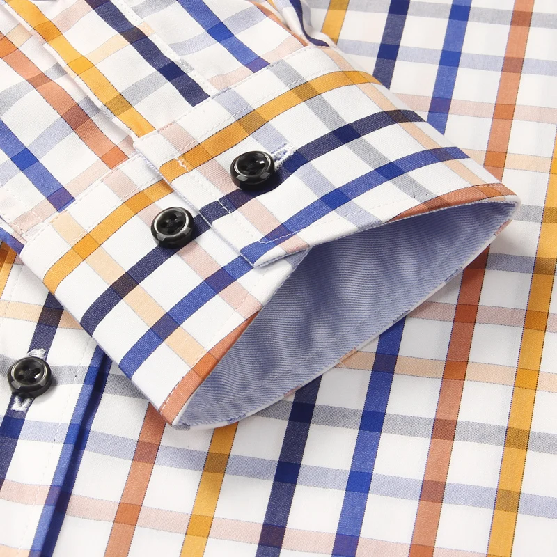 
Wholesale casual plaid 100% cotton business shirts for men 