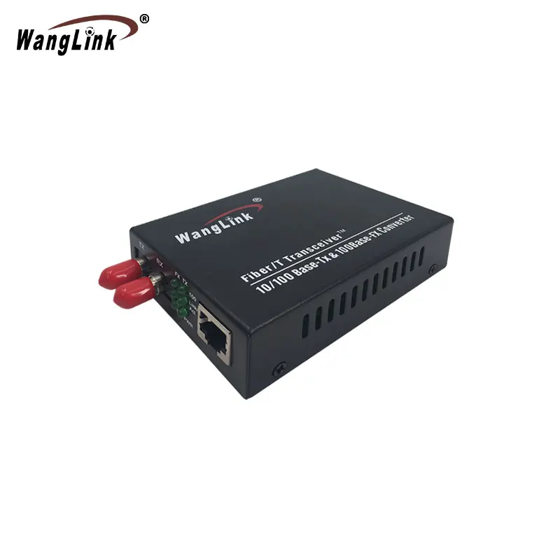 Высокая скорость 10/100 м SM двойной волоконно-оптический порт RJ45 20 км ST Media Converter